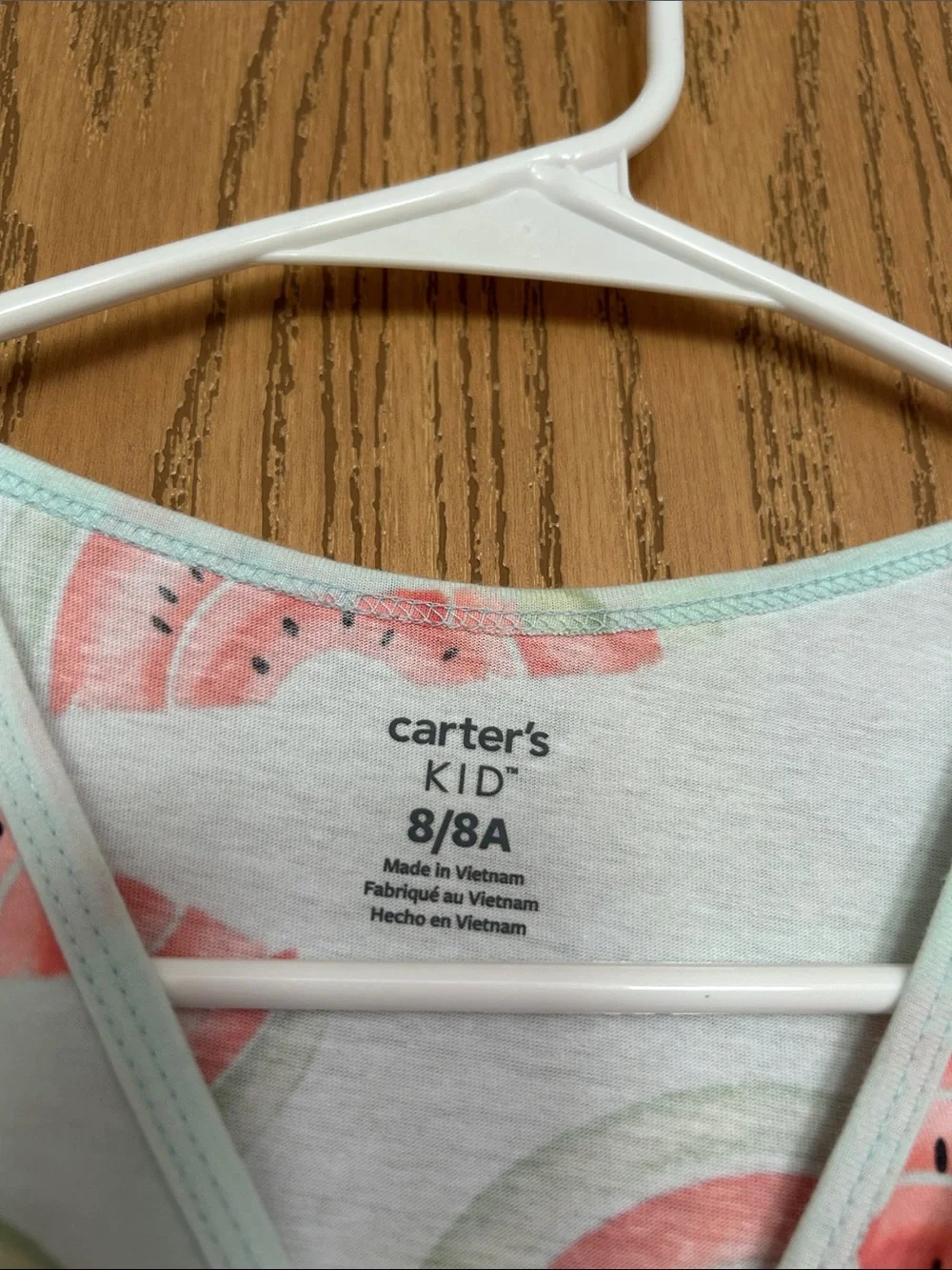 Carter's Mint Tank Dress with Pink Watermelon Print